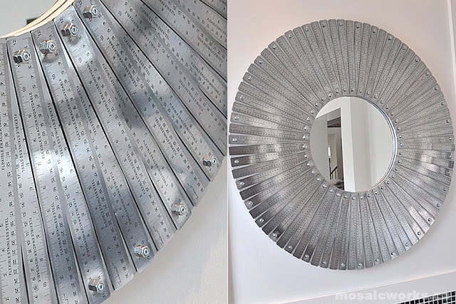 4. Steel ruler mirror, made with 78 stainless steel rulers… 4