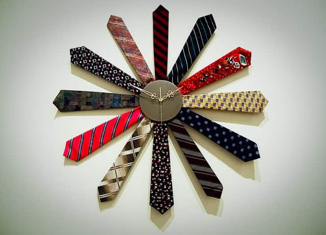 4. Very unusual clock made out of ties. 7