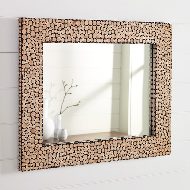 9. Interesting idea for mirror frame made out of little pieces of cut branches… 9