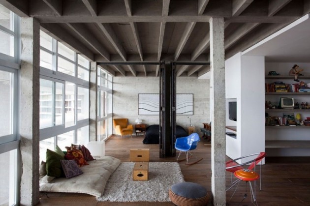Concrete-Copan-Loft-Apartment-in-Sao-Paulo-Brazil-1-750x499