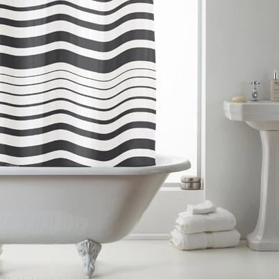 black-stripe-shower-curtain