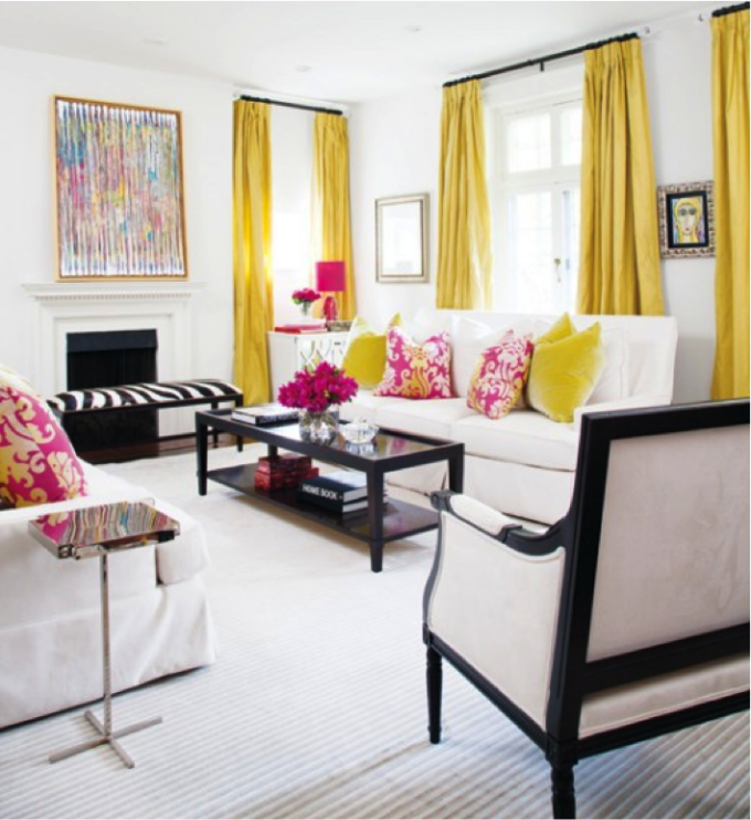 20 Chic Interior Designs With Yellow Curtains