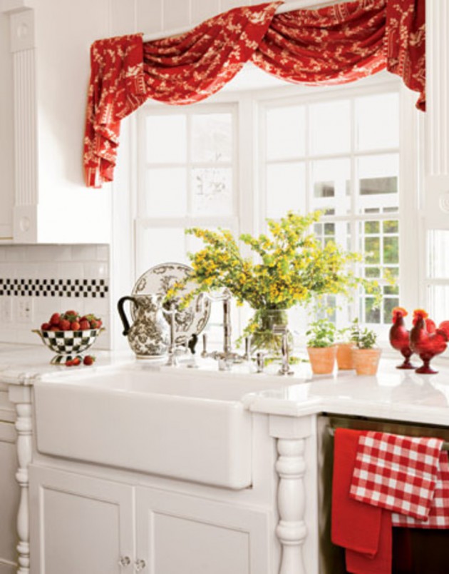 red kitchen decorating ideas, kitchen, colourful design