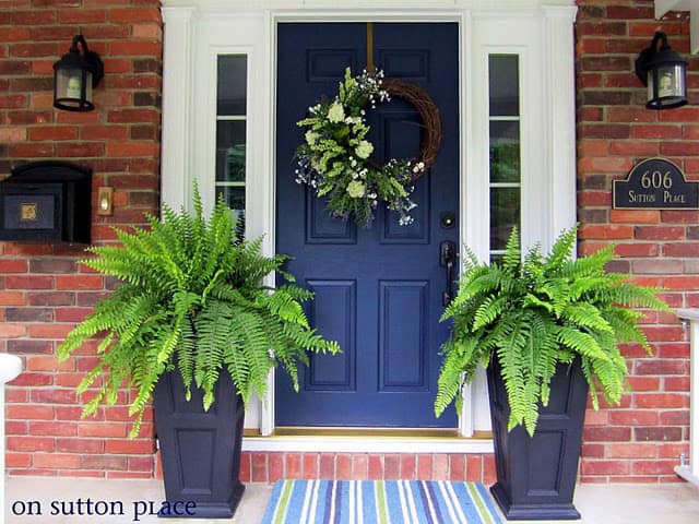statement front door color idea to boost curb appeal