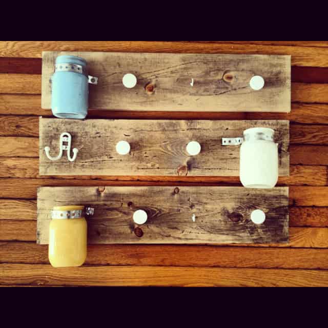 15. You can make key holder with jars and wood… 15