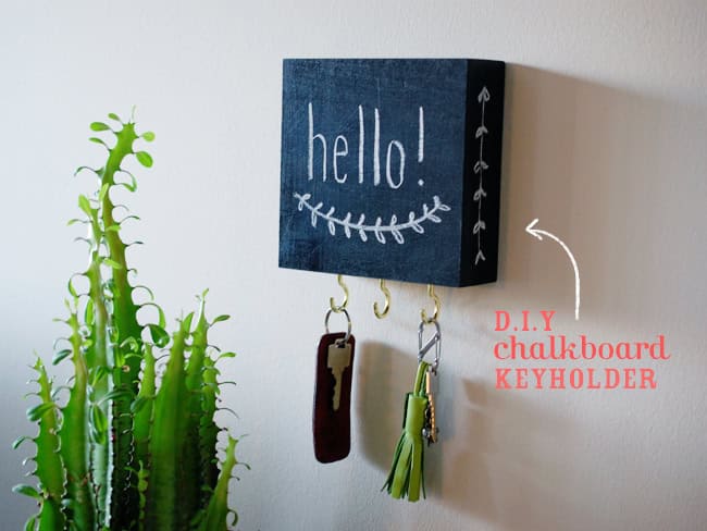 16. Great idea – chalkboard key holder… 16