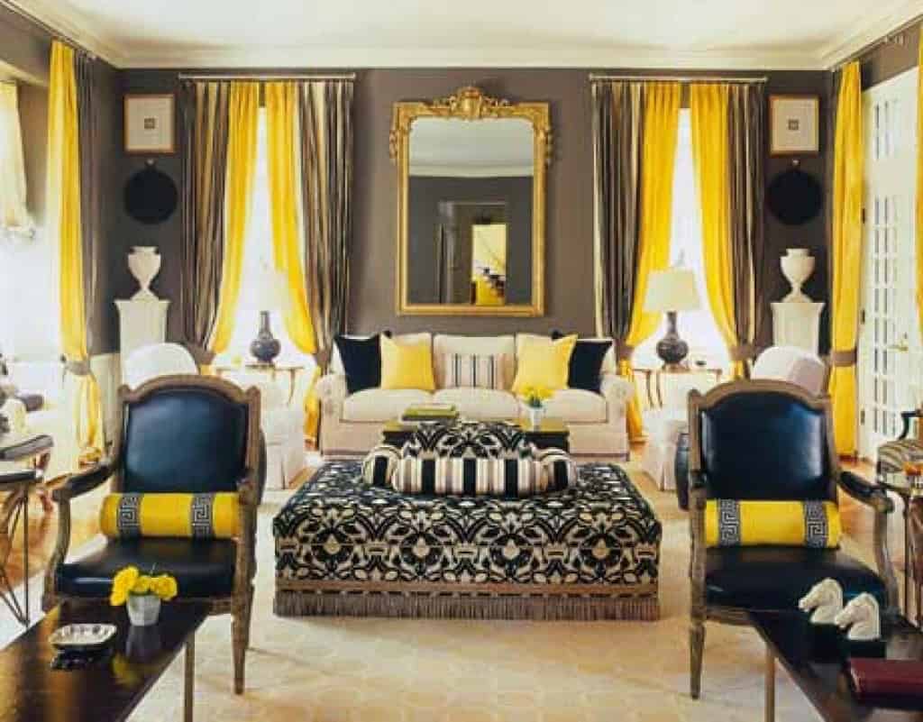 20 Chic Interior Designs With Yellow Curtains