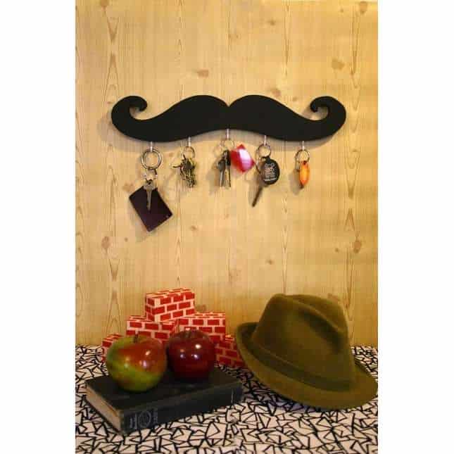 5. Make key holder in a shape of mustaches… 5