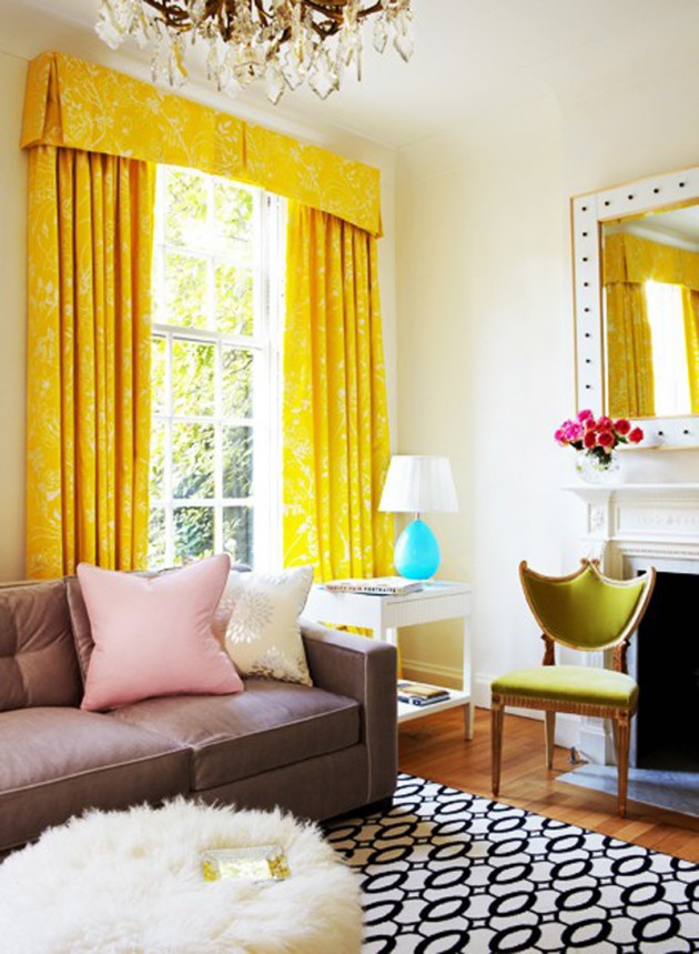 20 Chic Interior Designs With Yellow Curtains