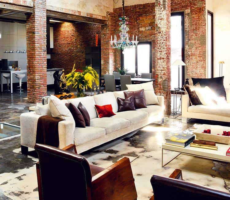 30 Amazing Apartments with Brick Walls 7