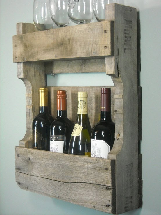 Small Pallet Wine Rack