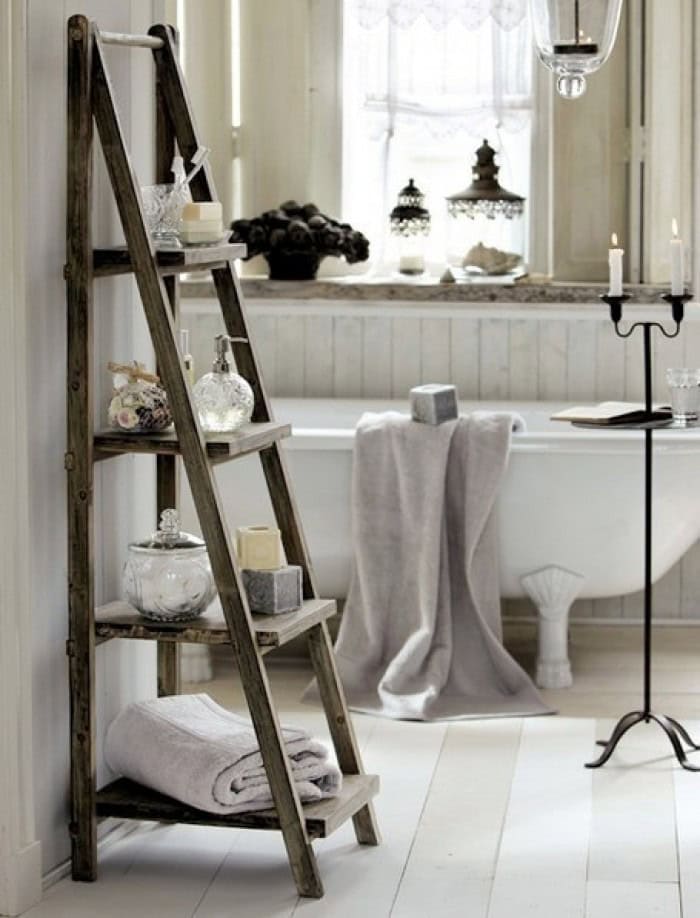 30 Creative and Practical DIY Bathroom Storage Ideas diy-enthusiasts._com_diy-home_diy-ladder-shelf-ideas-home_