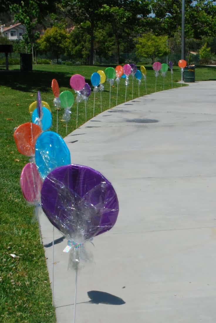 1. Giant Candy Props for Instant Wow DIY giant candy prop for party backdrop