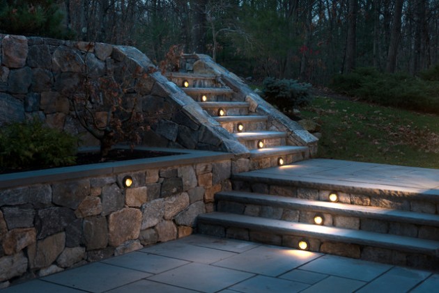 27 Attractive Outdoor Steps Lighting Designs