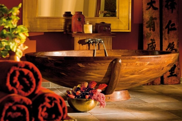 30 Relaxing and Chill Wooden Bathtubs