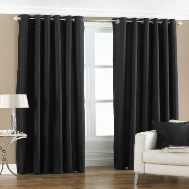 30 Stylish Interior Designs with Black Curtains