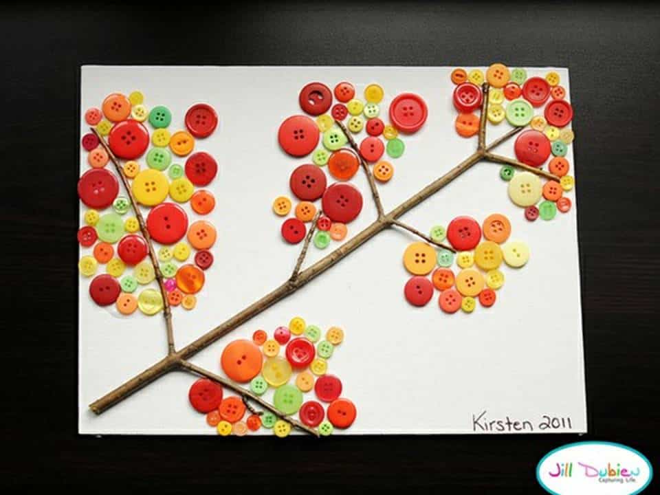 30 Creative DIY Fall Buttons Craft Ideas 1