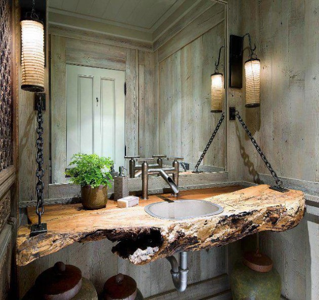 23 Fantastic Rustic Bathroom Design Ideas
