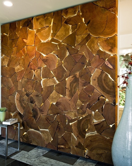 26 Impressive Wood Log Wall ideas