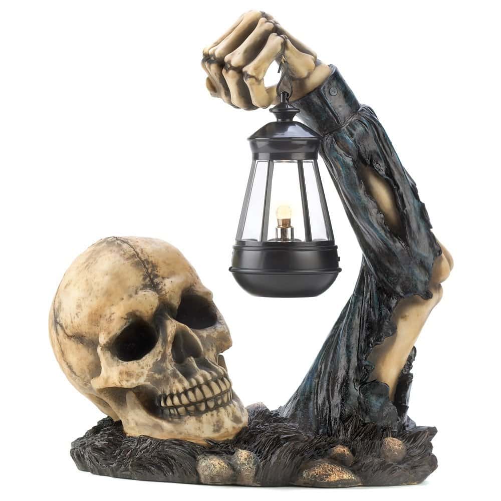 Sinister Skull With Lantern Halloween Decoration 20 Interesting Halloween Decorations To Buy For Your Home (4)