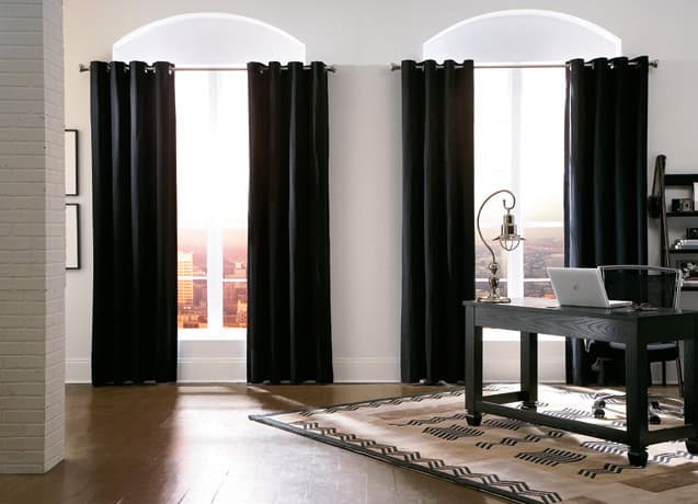 30 Stylish Interior Designs with Black Curtains 26