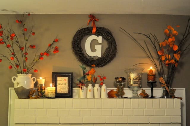40 Delightful DIY Fall Mantel Decoration Ideas 37