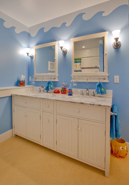 18 Cool Blue Kids Bathroom Design Ideas