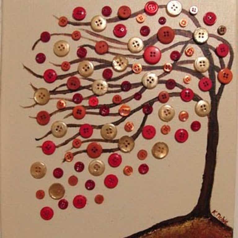 30 Creative DIY Fall Buttons Craft Ideas 8