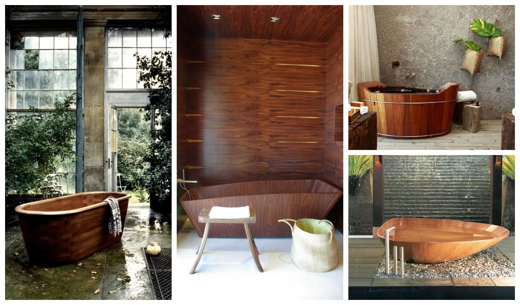 30 Relaxing and Chill Wooden Bathtubs