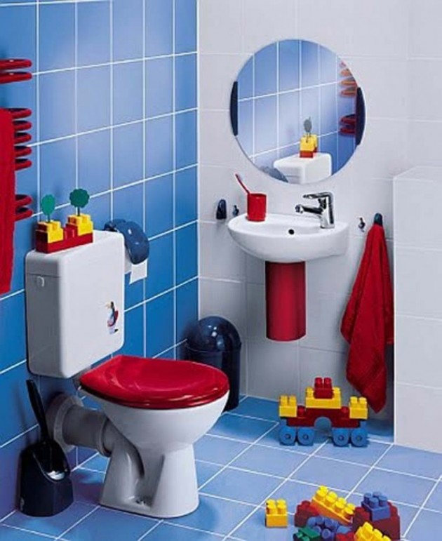 18 Cool Blue Kids Bathroom Design Ideas