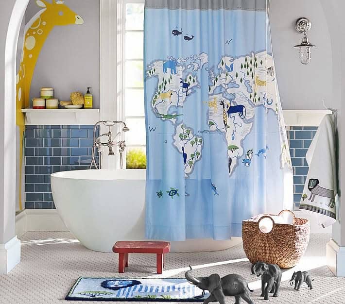 18 Cool Blue Kids Bathroom Design Ideas n