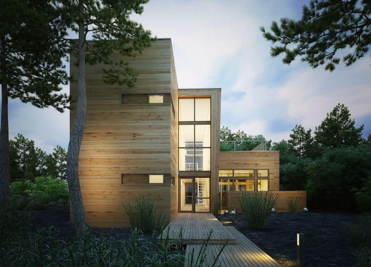 30 Charming Houses in the Woods 10