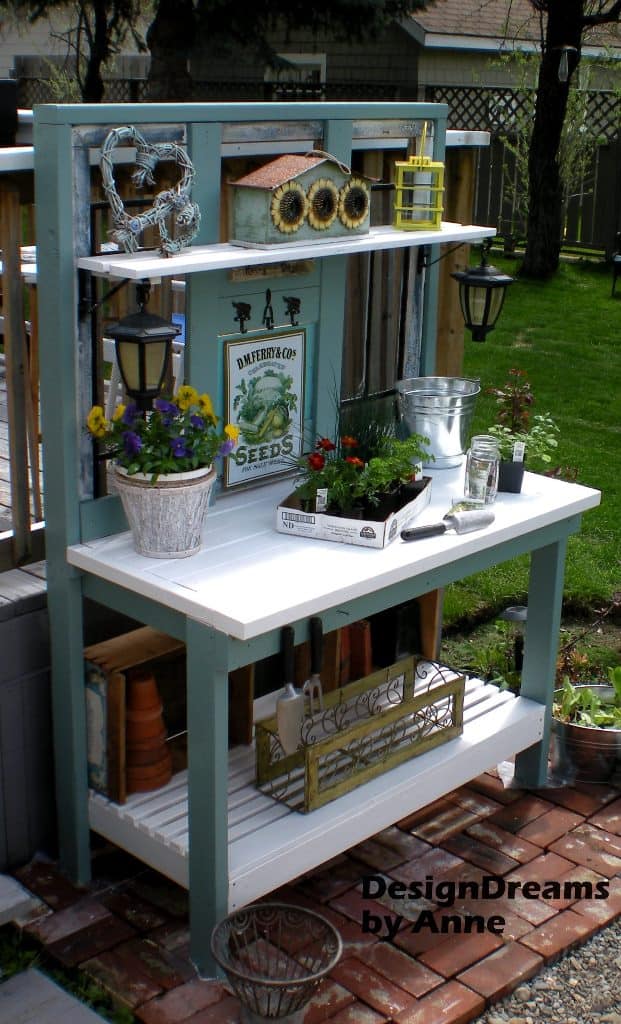 25 cool diy garden potting table ideas