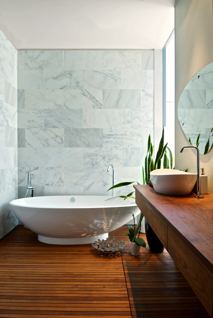 bathroom modern spa teak bathrooms designs ultra contemporary relaxing create wall enjoyment everyday houzz toronto interior andrew snow floor tiles