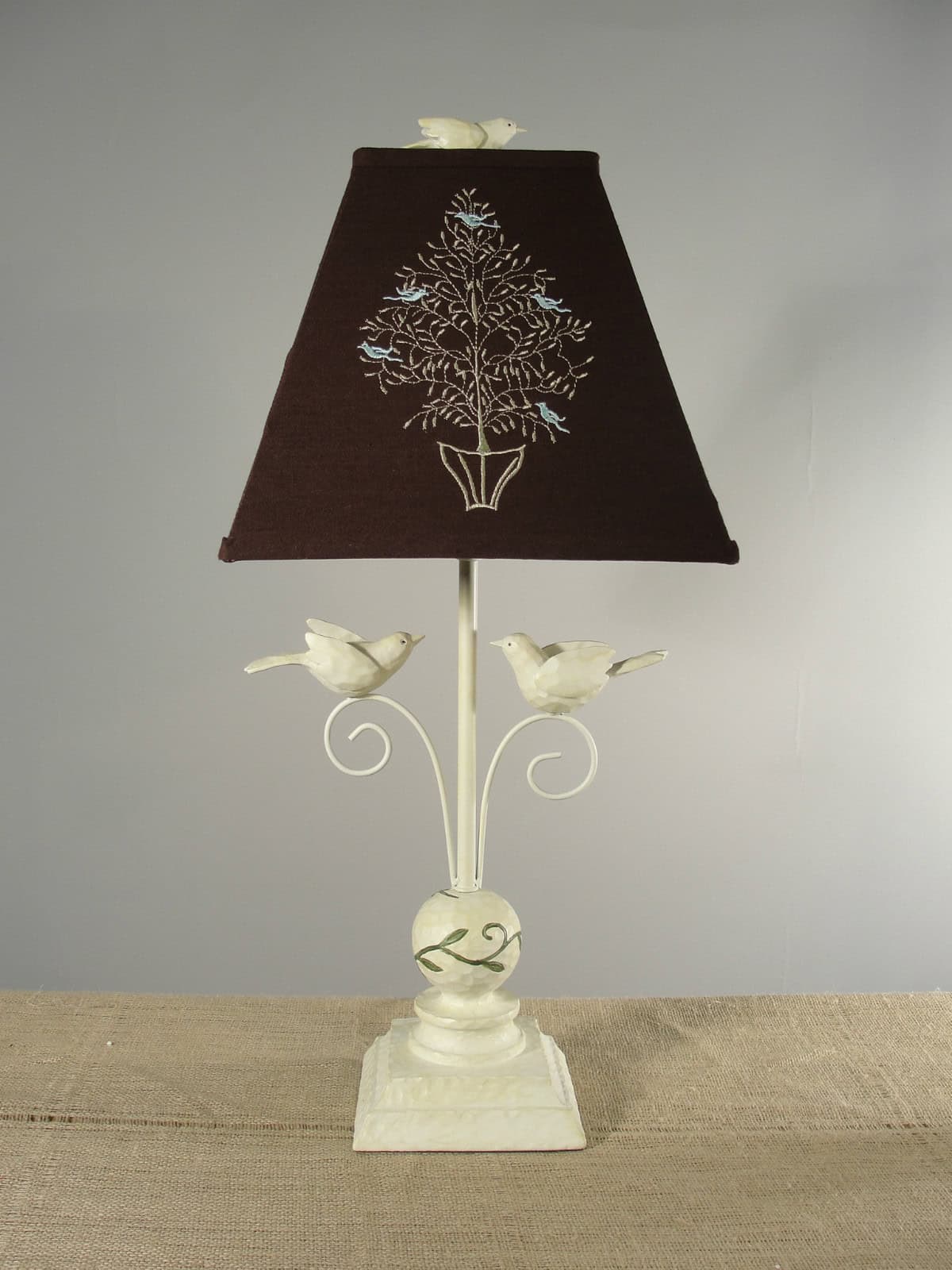 Love Birds Table Lamp With Embroidered Tree Shade 15 Really Cool And Unique Lamp Designs (15)
