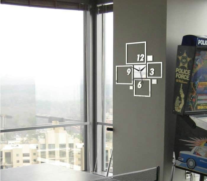 Modern Mirror Wall Clock 20 Amazing Wall Clock Designs To Spice Up Your House With (15)