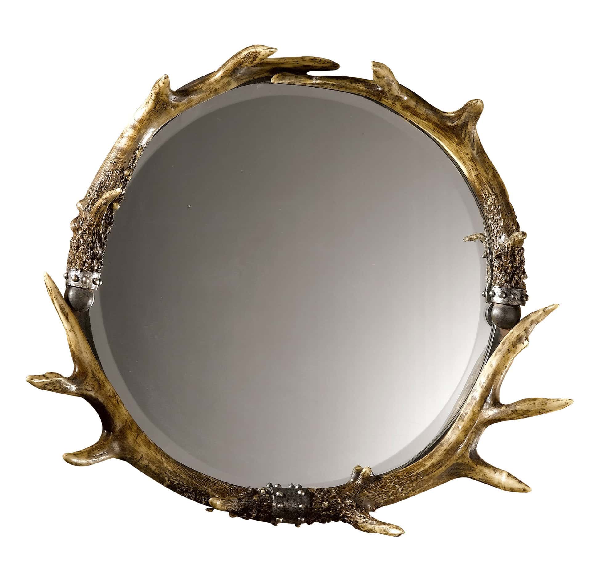 Uttermost Rustic Faux Stag Horn Round Wall Mirror 23 Fancy Decorative Mirror Designs (16)