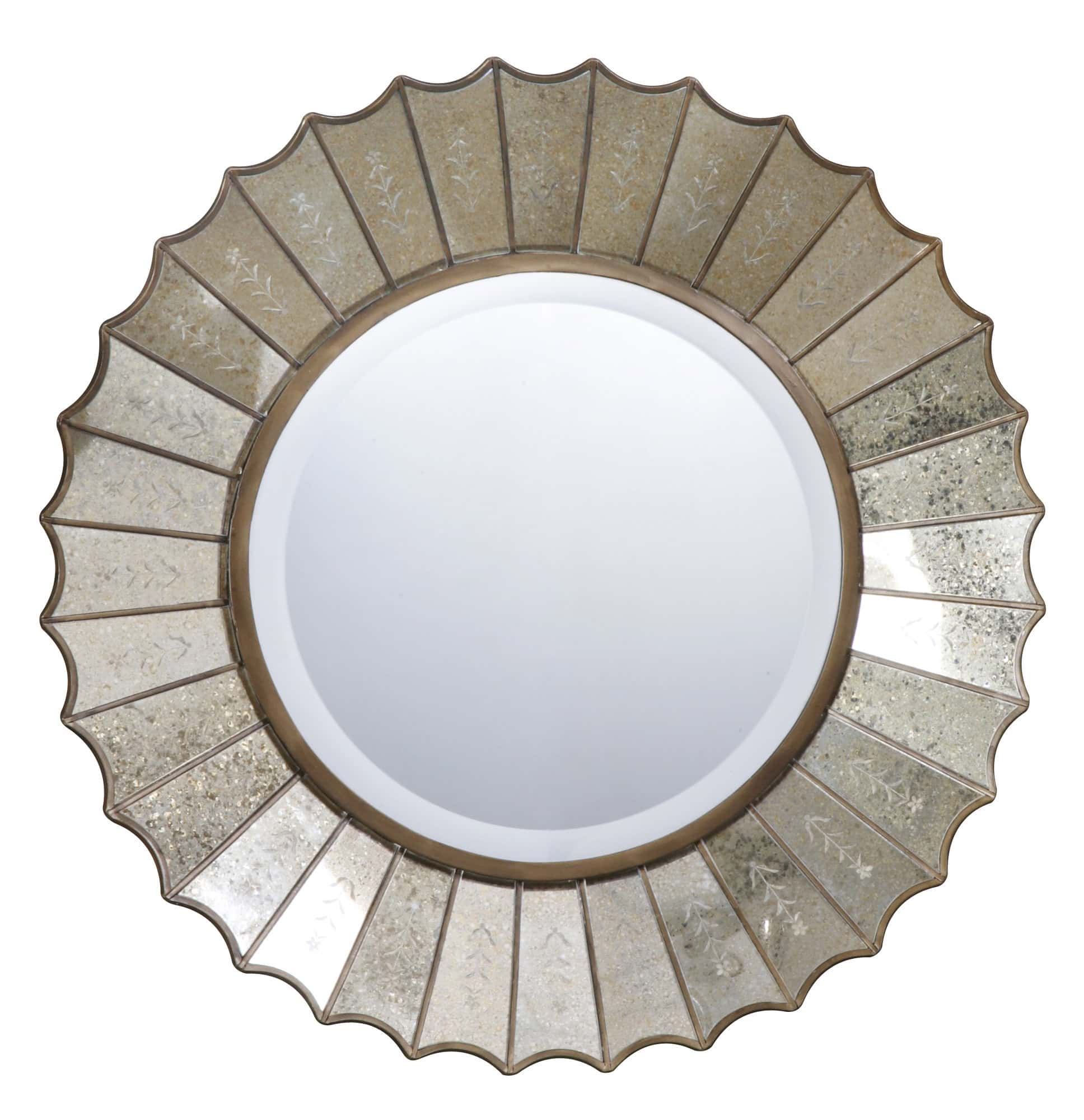 Uttermost Amberlyn Round Mirror in Antique Gold Leaf 23 Fancy Decorative Mirror Designs (17)
