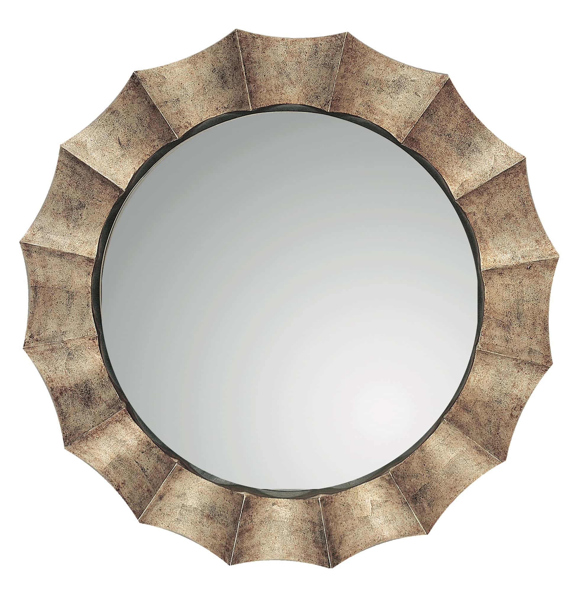 Uttermost Gotham Round Distressed Sunburst Wall Mirror 23 Fancy Decorative Mirror Designs (19)