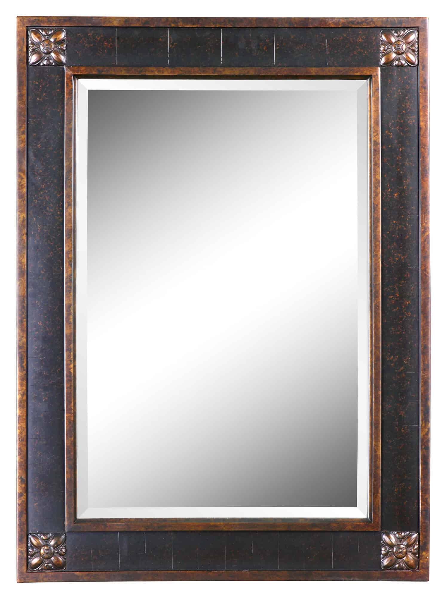 Uttermost Bergamo Rectangular Beveled Vanity Mirror in Chestnut Brown 23 Fancy Decorative Mirror Designs (6)