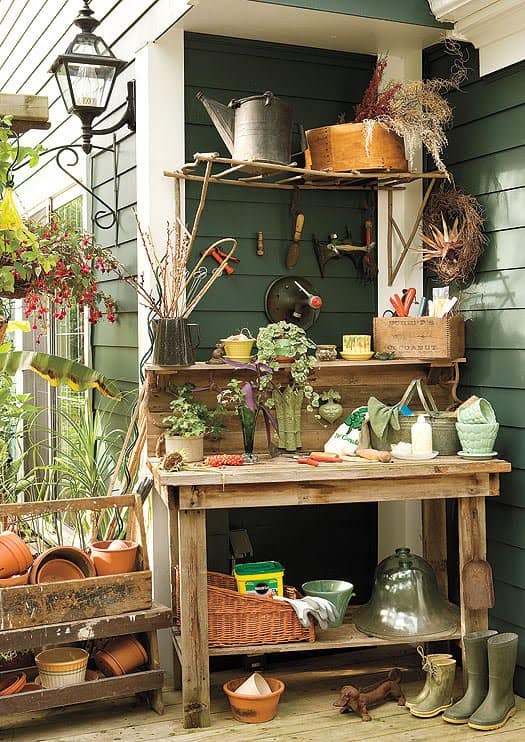 25 Cool DIY Garden Potting Table Ideas