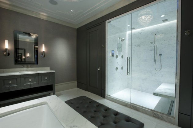 30 Elegant Black &amp; White Colored Bathroom Design Ideas