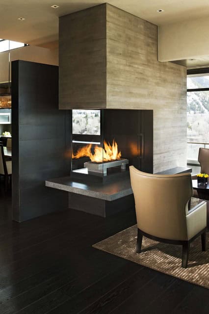 22 Ultra Modern Corner Fireplace Design Ideas