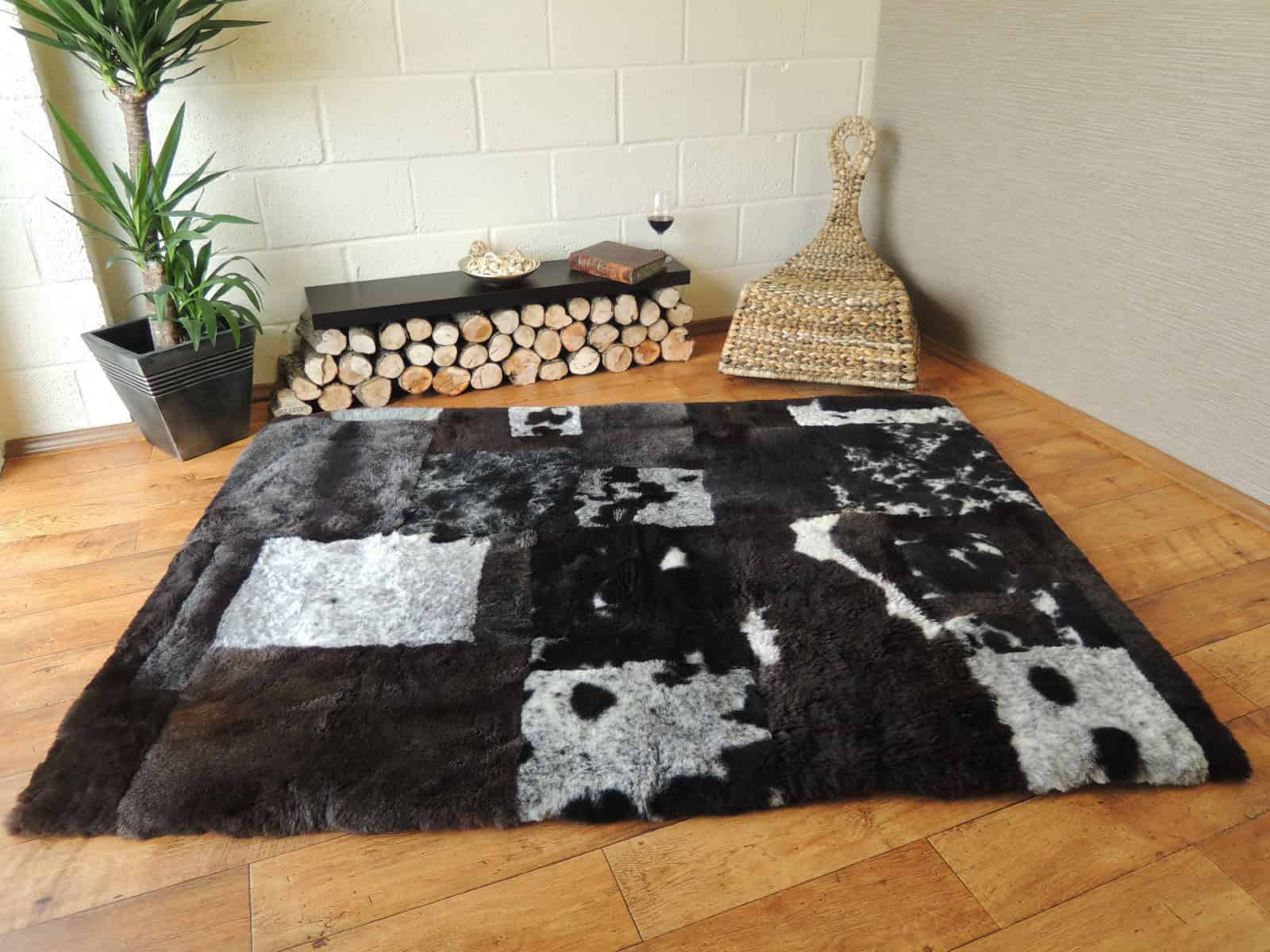 Genuine Sheepskin Square Rug 6