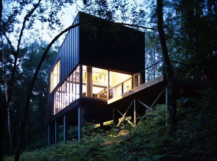 30 Charming Houses in the Woods 8