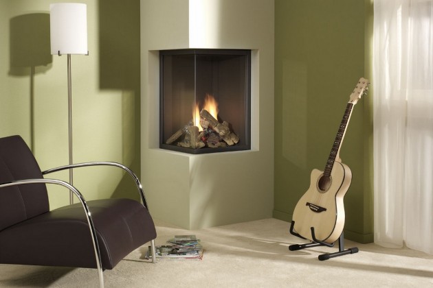 22 Ultra Modern Corner Fireplace Design Ideas