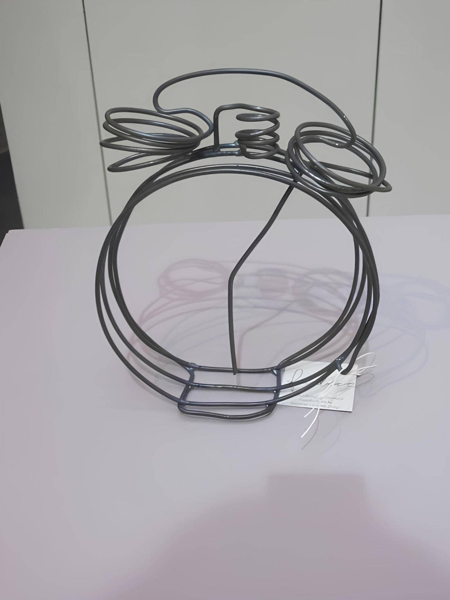 Wire Sculpture Of Old Fashioned Alarm Clock