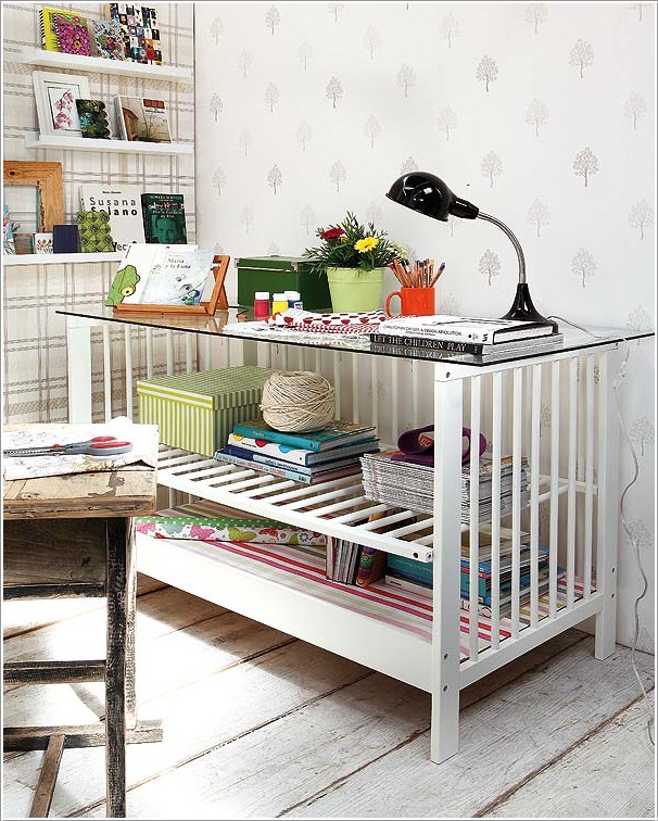 28 Inspirational Ways How to Repurpose Old Baby's Cribs