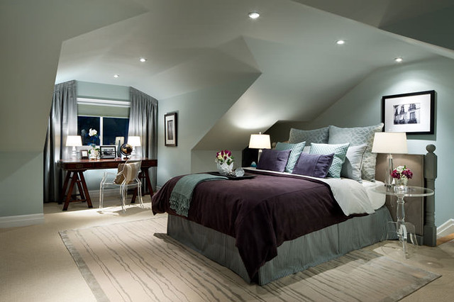 Decorating Small Guest Bedroom With One Sloped Ceiling