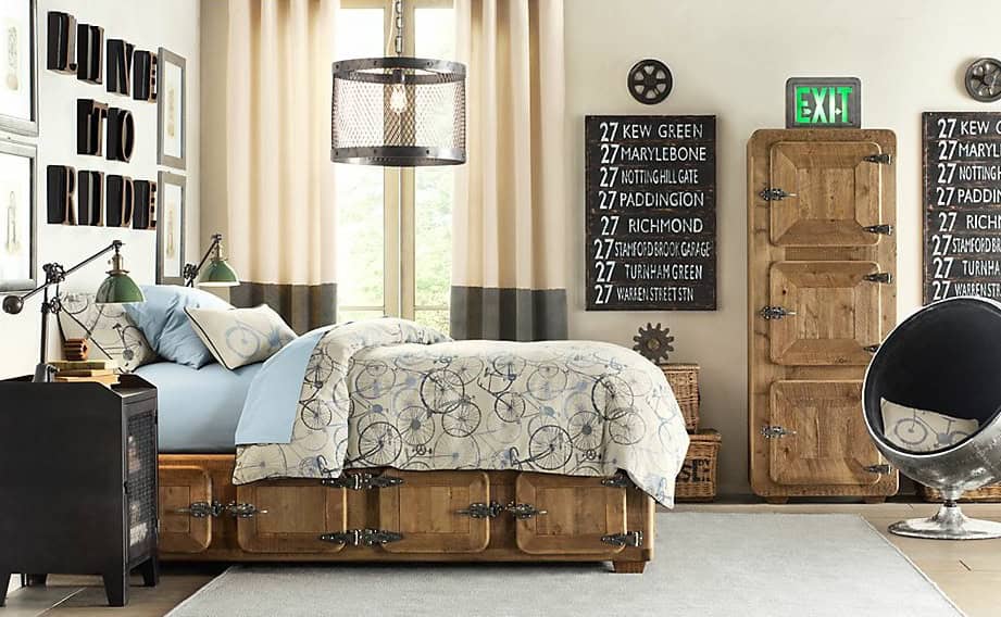 18 Very Cool Industrial Teen Room Design Ideas